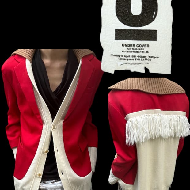 *rare* 언더커버 하이브리드 싱글 브레스티드 블레이져 자켓
