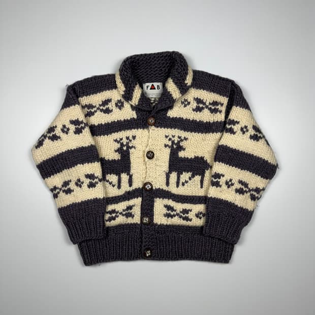 (105) 캐나다 빈티지 디어 코위찬 가디건