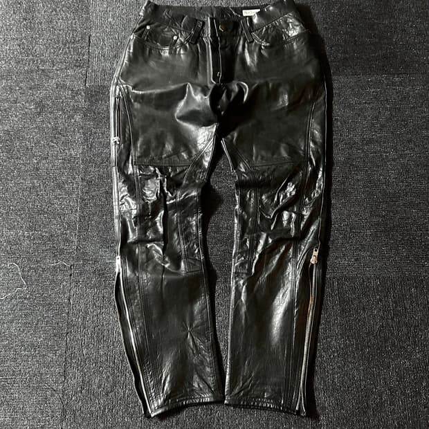 90‘s Paul smith London  일본판 소가죽 레더 팬츠