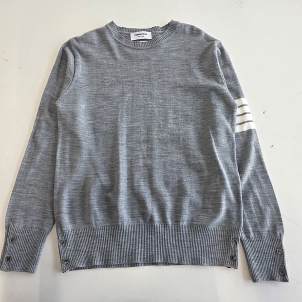 톰브라운 롱슬리브 니트 그레이 3