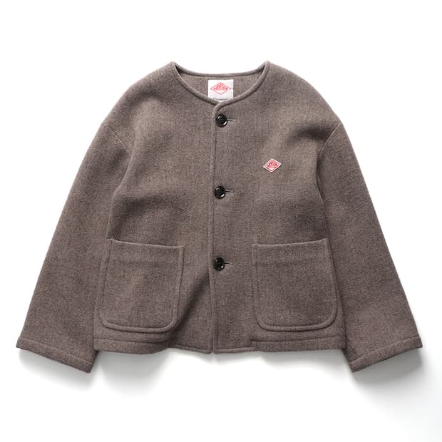 DANTON Light Collarless Wool Pile Jacket