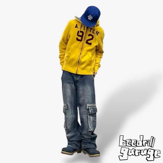 아베크롬비 머슬핏 옐로우 후드집업