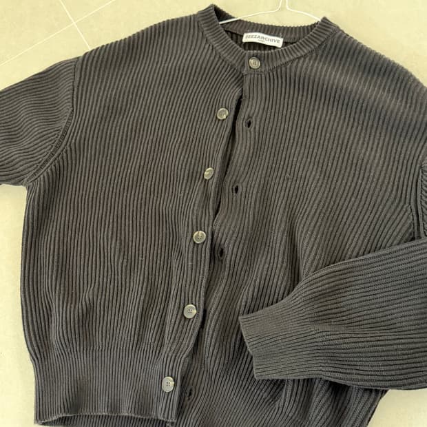 [데일리룸 X 로템버] 아카이브 코튼 크롭 니트 가디건