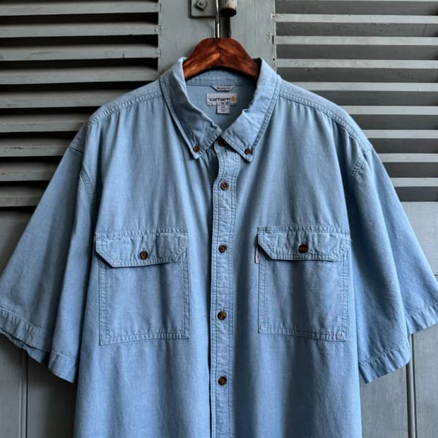 [2XL]칼하트 USA 릴렉스 핏 샴브레이 셔츠