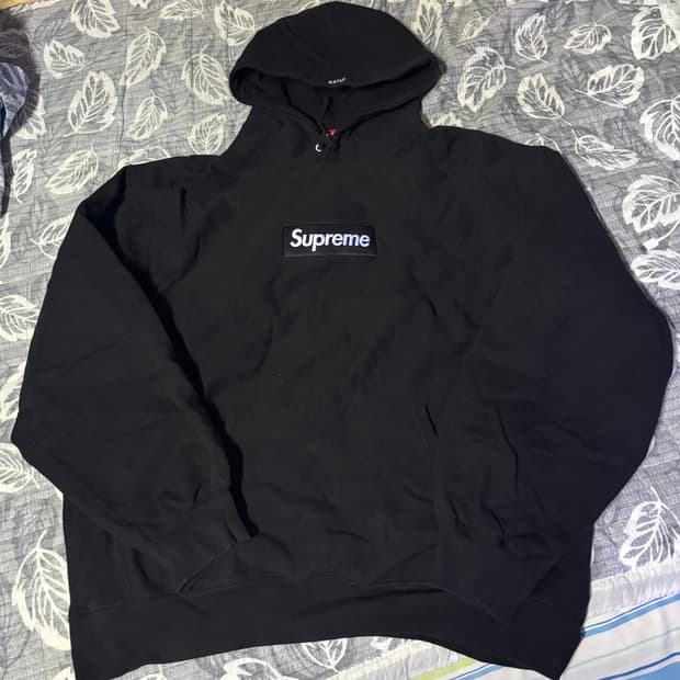 [XL] 슈프림 23fw 박스로고 후드 티셔츠 블랙