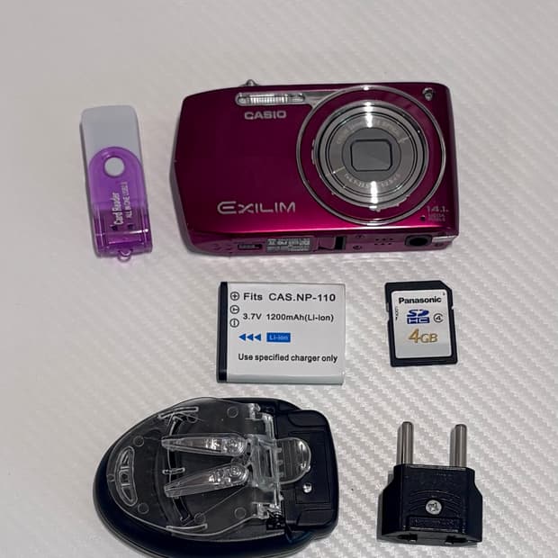 카시오 엑슬림 z2000 로즈핑크 (컨디션 최상, 풀구성)