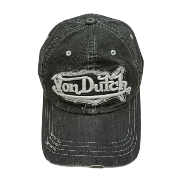 본더치 빈티지 그런지 데미지 워싱 펑크 Y2K 볼캡 모자