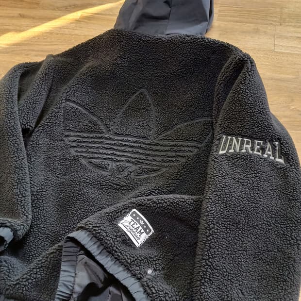 Adidas 아디다스 빅로고 쉐르파 양털 후리스 점퍼 패딩 자켓