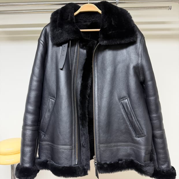 무신사 스탠다드 프리미엄 리얼 무톤 재킷 XL