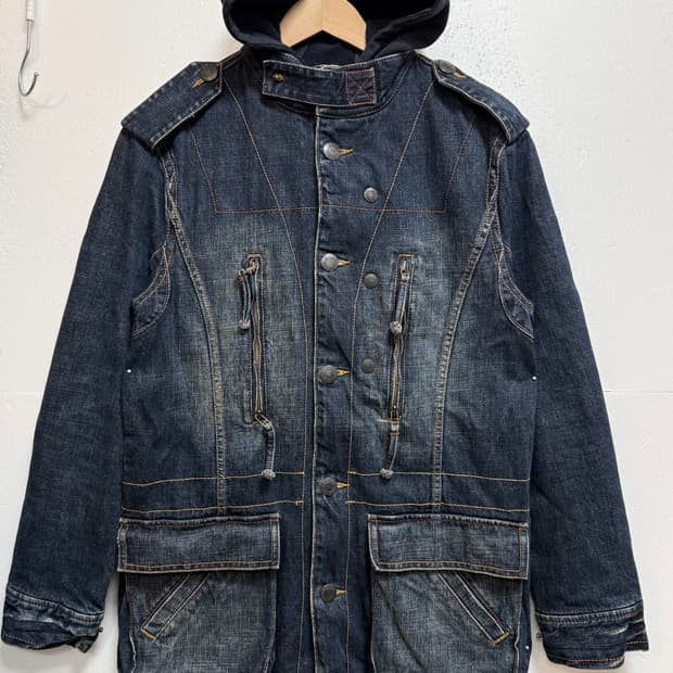 A|X 아르마니 익스체인지 데님 후드 자켓 S / 워싱 데님 자켓 / 남