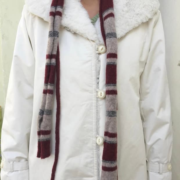 화이트 퍼 코트