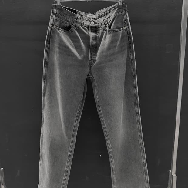 Redone 리던 빈티지 워시드 블랙 데님 30