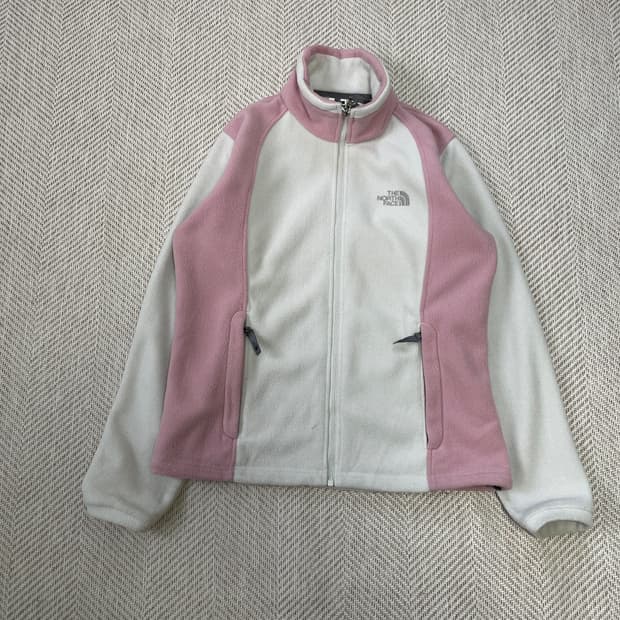 North face 노스페이스 핑크 플리스 집업 자켓 