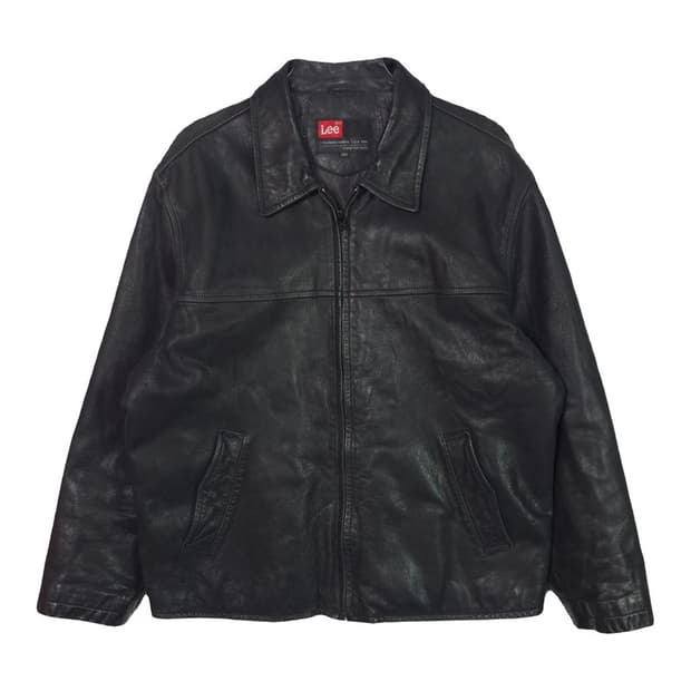 Lee 오리지널 블랙 레더 재킷 L