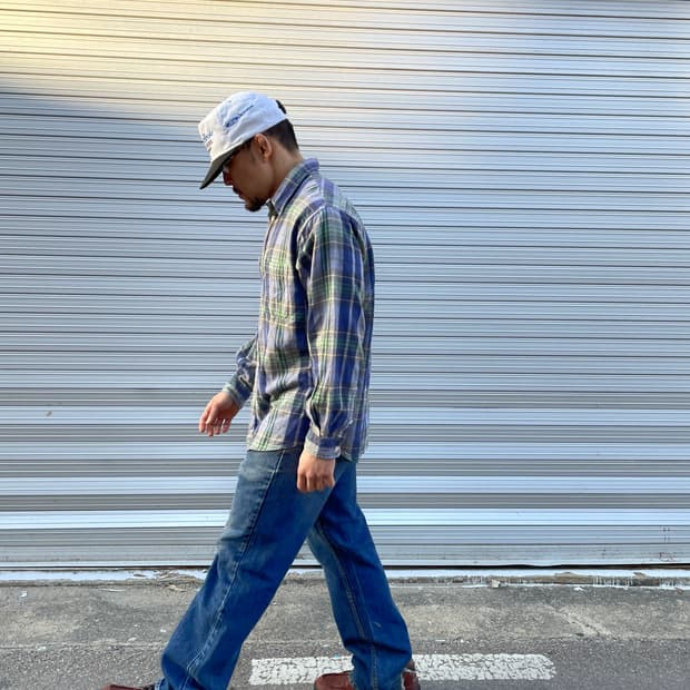 90-00s Stussy Flannel Faded Check Shirt