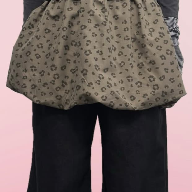 GU leopard puff skirt