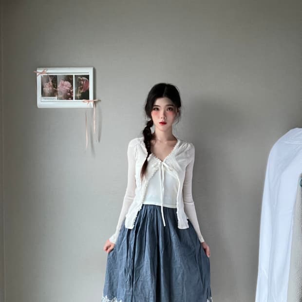입자마자 모리걸 그 자체 빈티지스커트✨️🦋