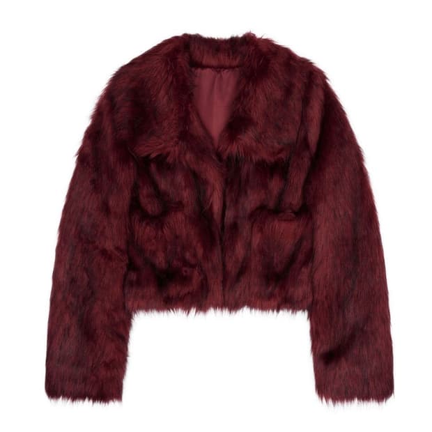 배디 플렉트 애쉬 퍼 자켓 그레이 레드