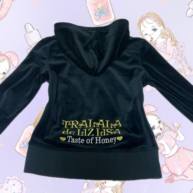 리즈리사&트랄라라 콜라보 벨벳 레이스 후드집업 히메갸루오네갸루stc진리