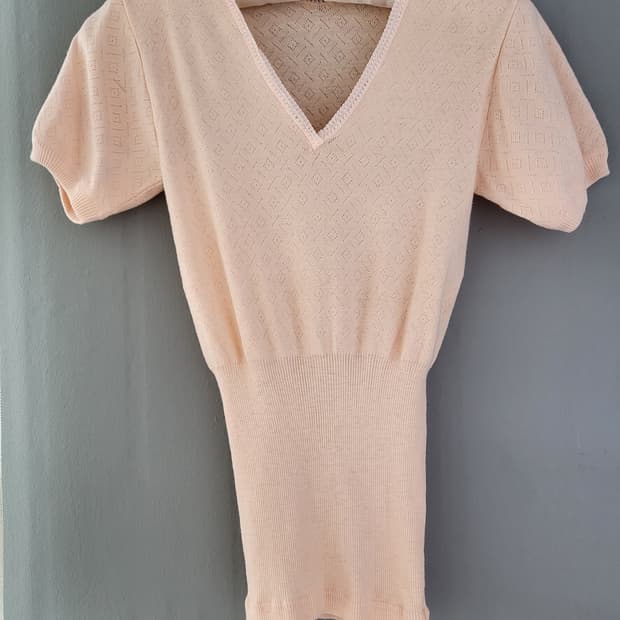 빈티지 블러쉬 핑크 슬리브리스