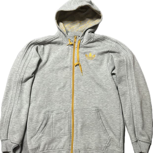 아디다스 yellow&grey 후드집업