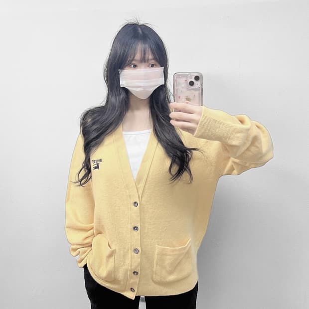 버버리 Burberry 아카이브 기마 로고 브이넥 가디건