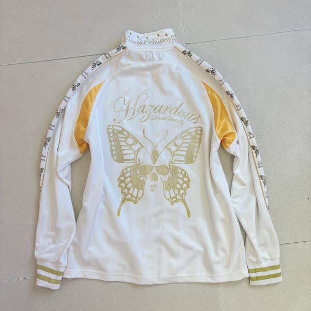 해골 화이트 져지 자켓