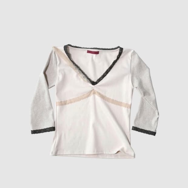 인앤양하모니 Lace top 레이스탑 핑크