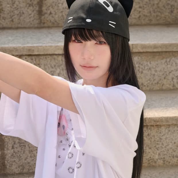 잇자바이브-M3OW CAT EAR BALL CAP