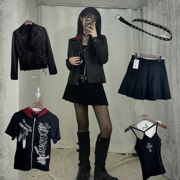 5351 나나깔 빈티지 블랙 테슬 디테일 딱붙 자켓 