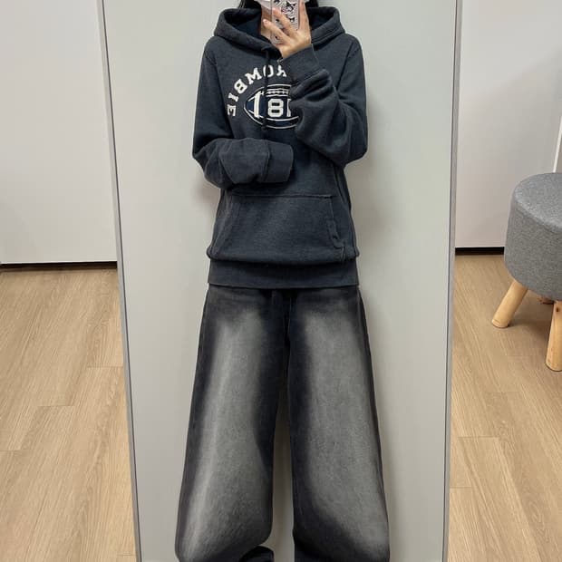 아베크롬비 자수로고 럭비볼 후드티