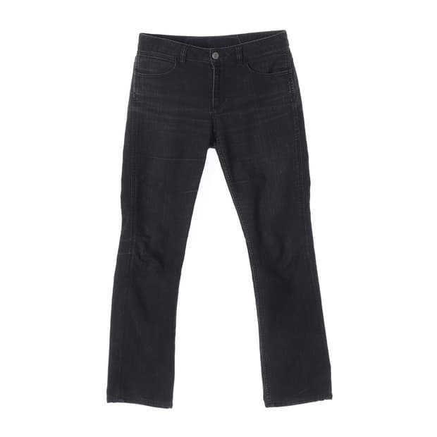 라코스테 로고 블랙 워싱 데님 팬츠