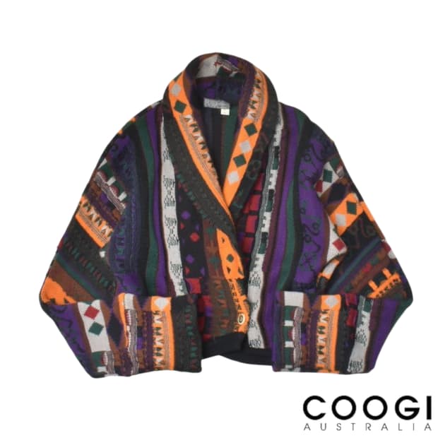 쿠지 크롭 케이블 코튼 니트 스웨터 숄카라 가디건 M N0716