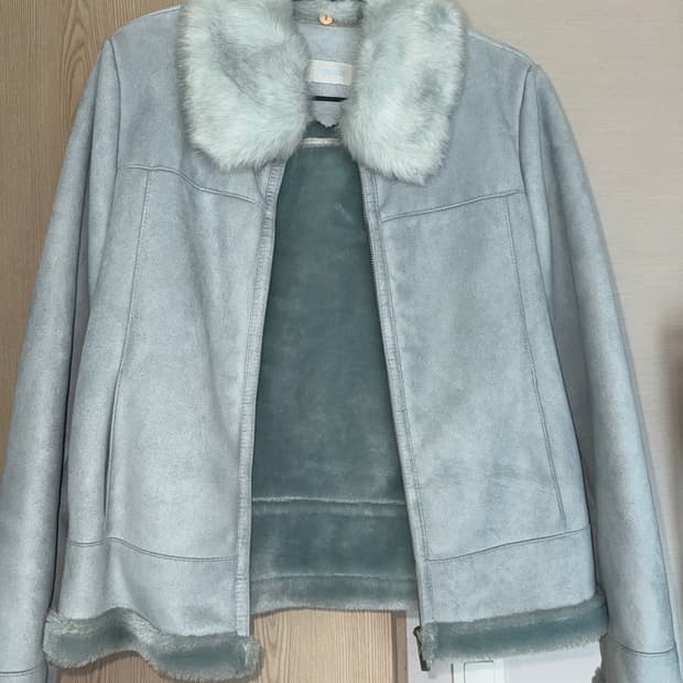 온앤온 스웨이드 무스탕 퍼 자켓