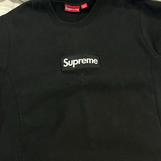 슈프림 박스로고 크루넥 블랙 - 18FW
