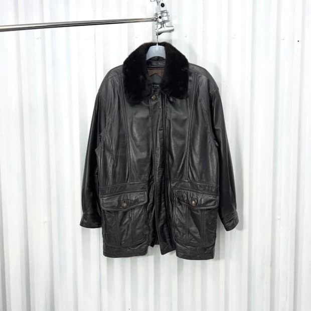 90s YSL lambskin half jacket