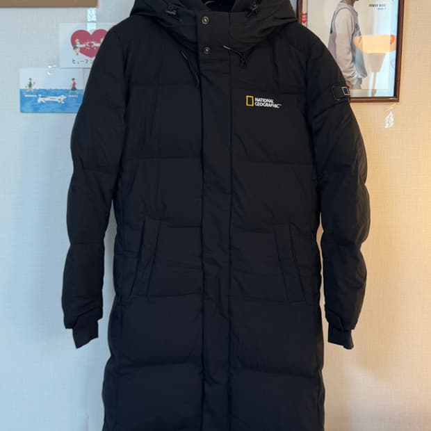 (S)내셔널지오그래픽 덕다운 롱패딩 블랙