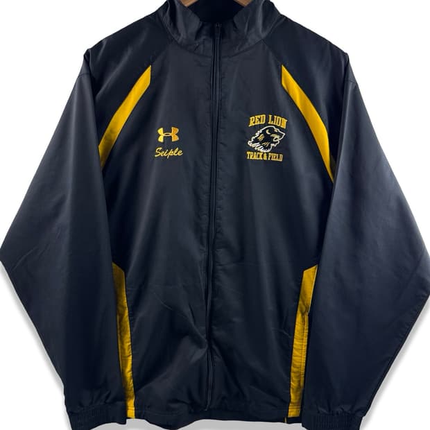 언더아머 블랙옐로우 바람막이자켓2508