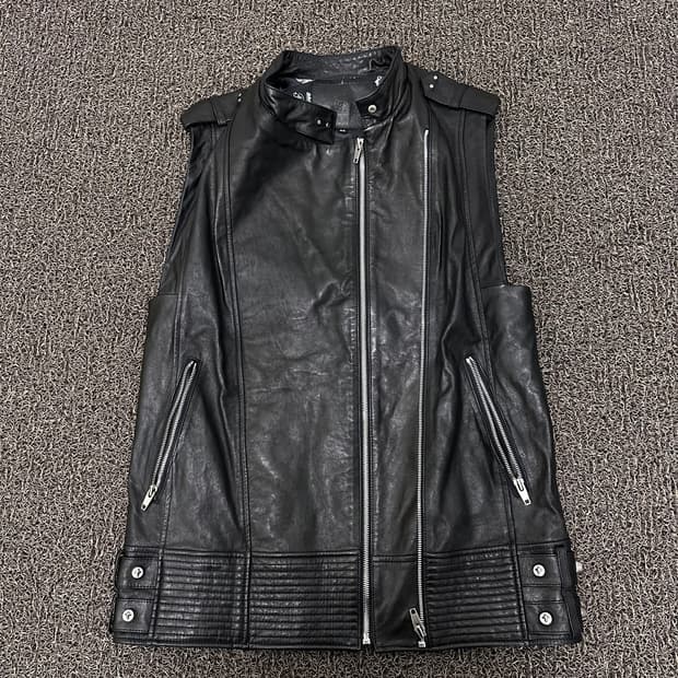 패리스힐튼 여성 양가죽 베스트 조끼 블랙 55사이즈