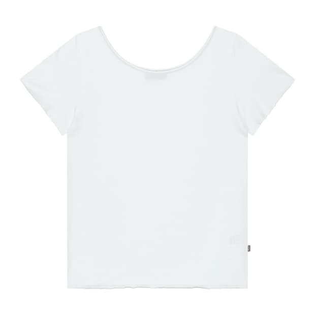 038 LOOSE OFF-SHOULDER T-SHIRT WHITE