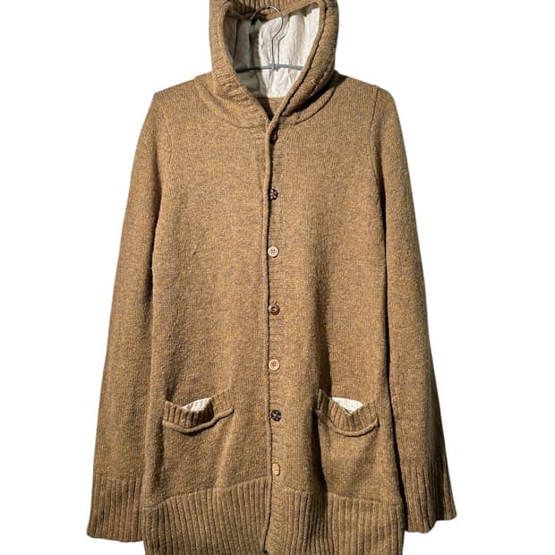 cube sugar 니트 후드자켓