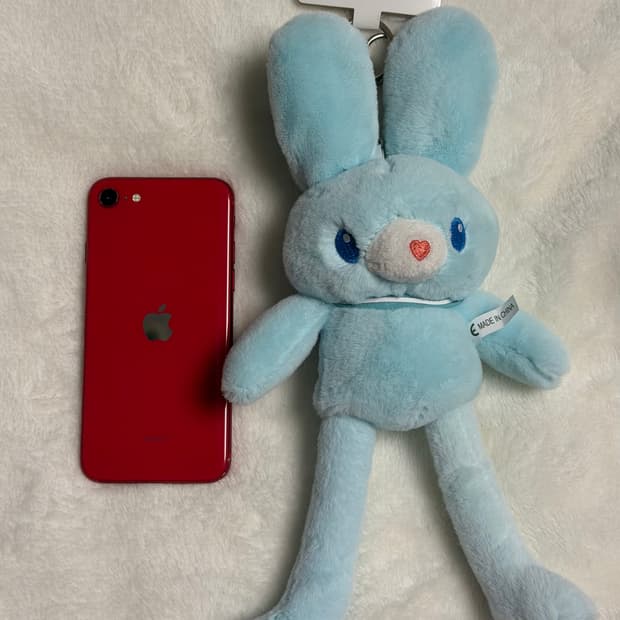 하늘색 토끼 키링 인형