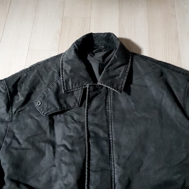 정가14만(새제품L) 자라 빈티지 왁스자켓 항공점퍼 블루종 마원 cwu