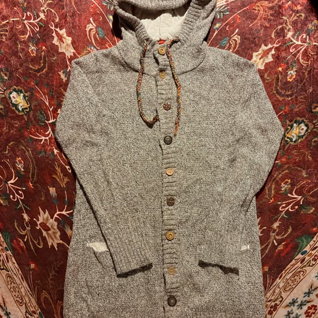 Nordic Pattern zip-up cardigan 