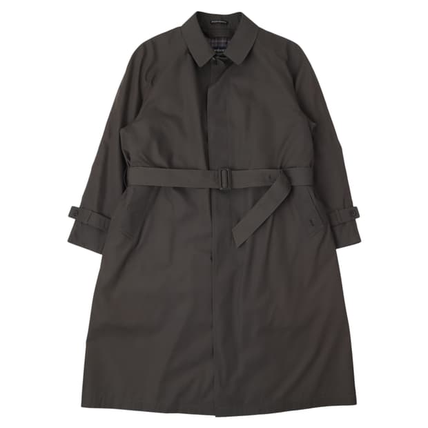 입생로랑 다크그레이 벨티드 트렌치 코트