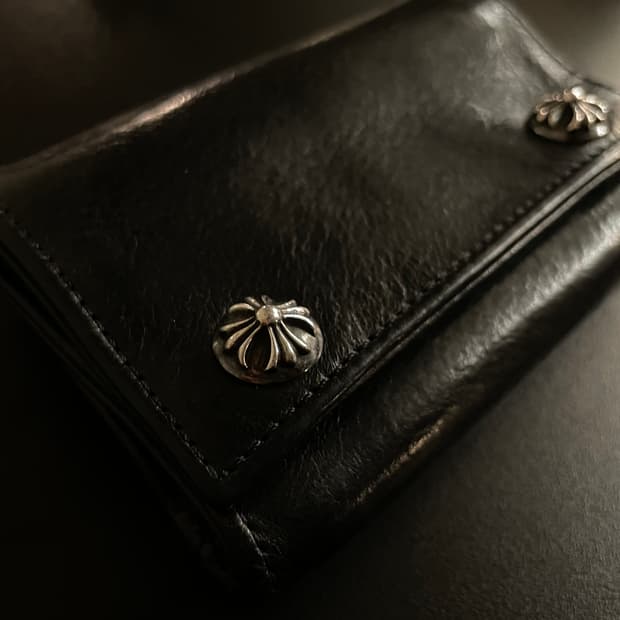 크롬하츠 가죽 3단 지갑