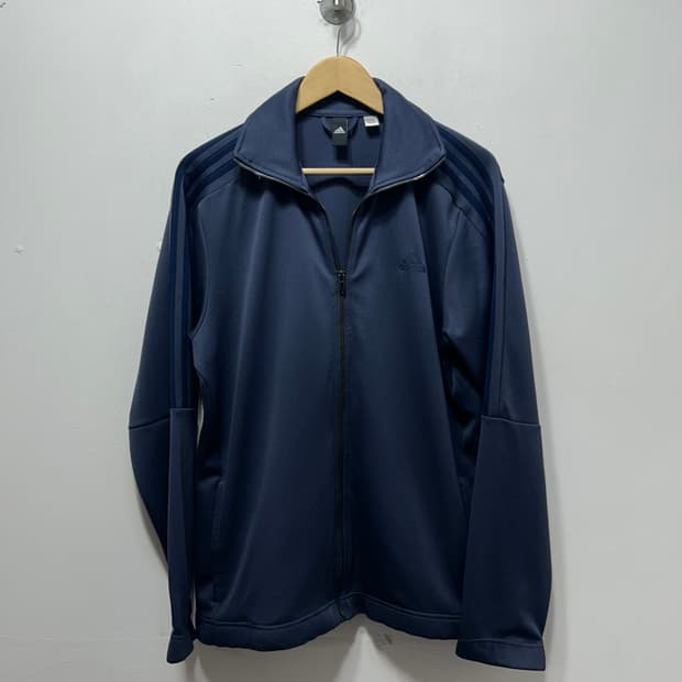 아디다스 블루 네이비 저지 트랙자켓 집업 L 