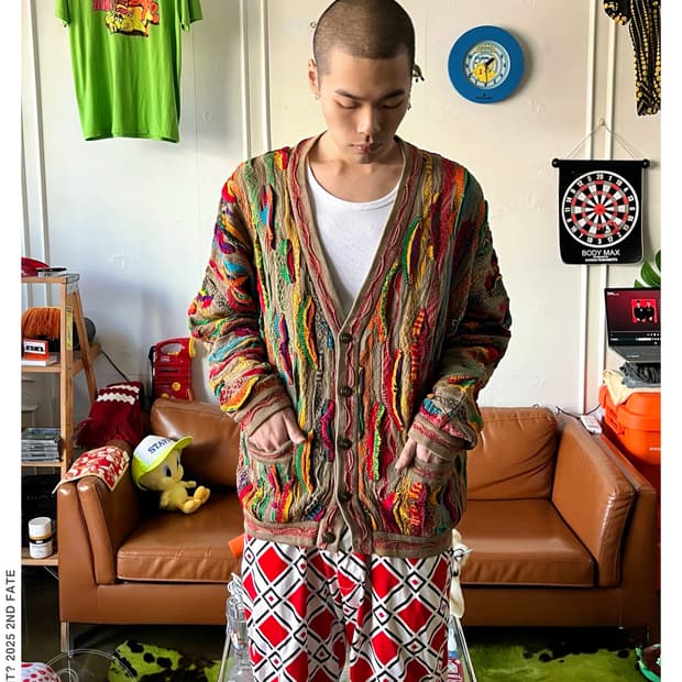 1990s COOGI Original Cable Knit Cardigan