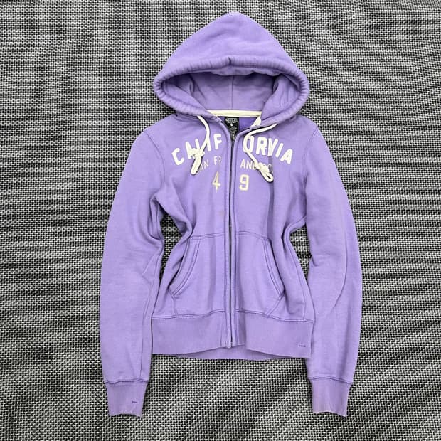 후아유 연보라 딱붙 후드집업