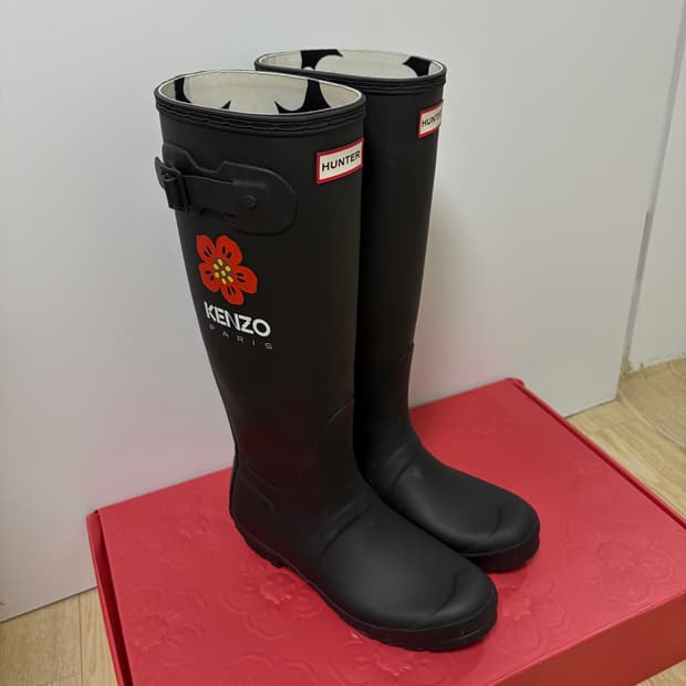 헌터 X 겐조 KENZO 콜라보 레인 부츠 블랙 240 38size